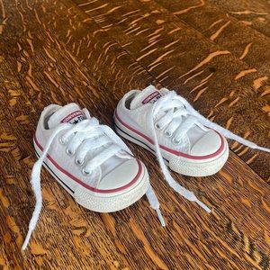 Hard sole white converse for infant